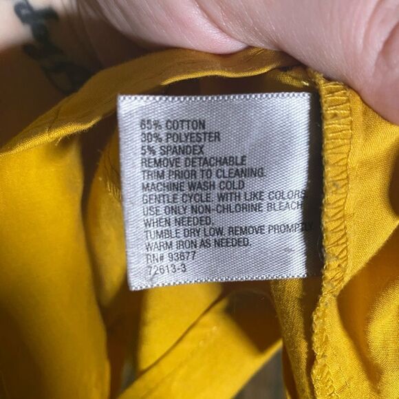 ‎Worthington yellow button down shirt - Picture 6 of 7